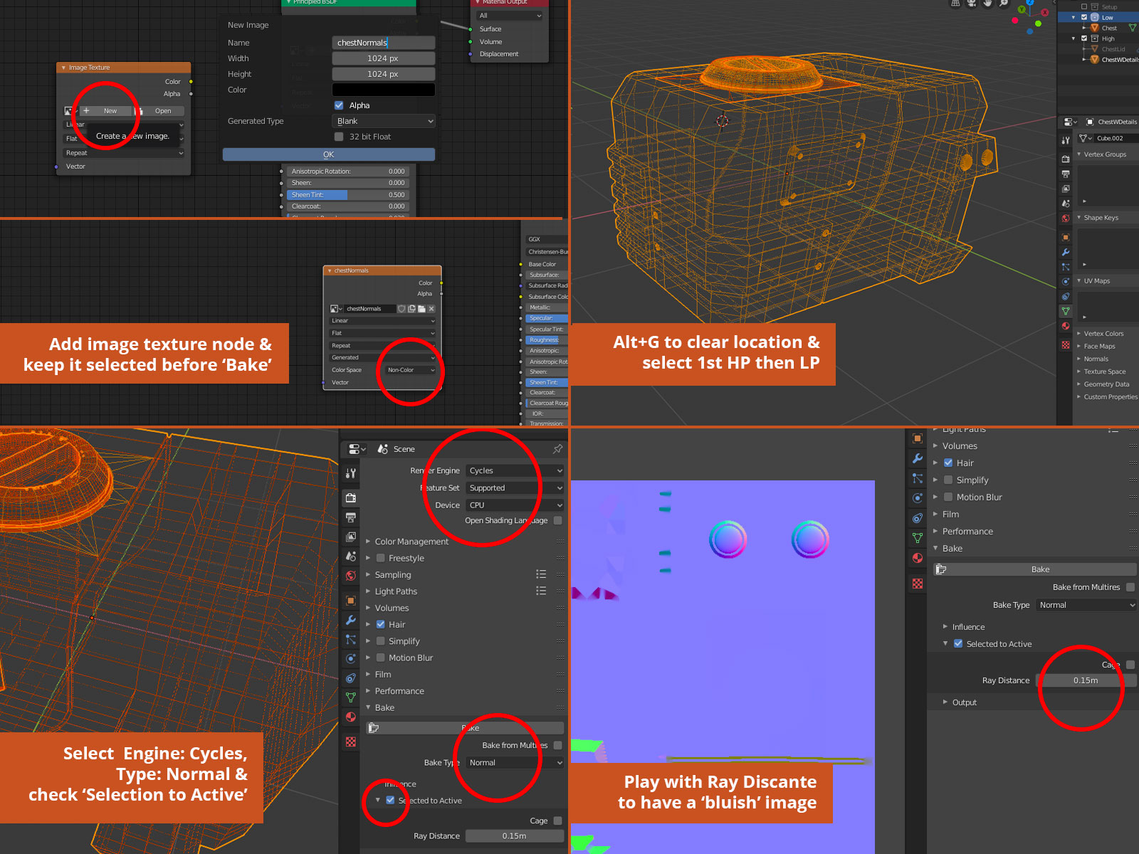 Steps to bake with Blender 2.80