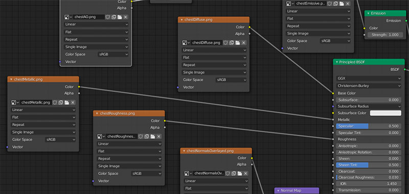 Connecting Diffuse, Roughness and Metallic maps