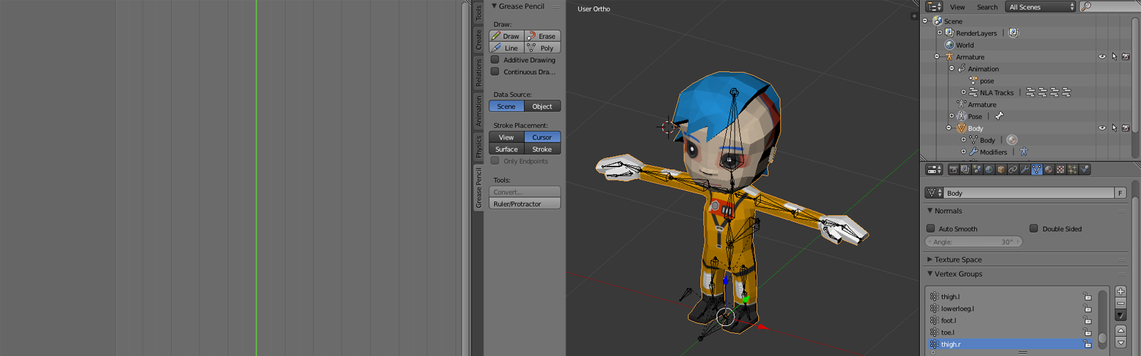 Exporting Eva in Pose mode